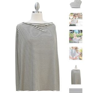 Covered Goods Multi-Use Nursing Cover - Black & Ivory Pinstripe - EUC